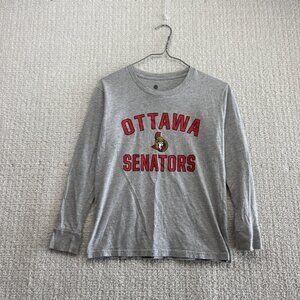 Ottawa Senators NHL Hockey Fanatic's Long Sleeve T-shirt Gray Youth Sz M